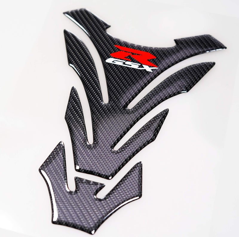 REVSOSTAR 3D Black Rubber Side, Tank Pad Protector, Anti Slip Sticker, Tank Side Traction Pad, 3D Gas Cap, Fuel Cap Decal,Tank Protector for GSXR 600 750 2011-2015 (Black) - Image 4